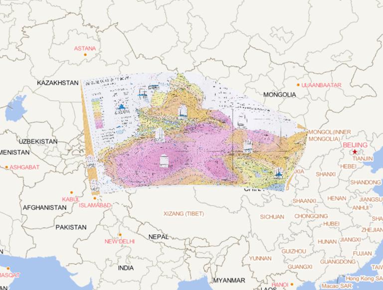 中国西北地区综合气候在线地图