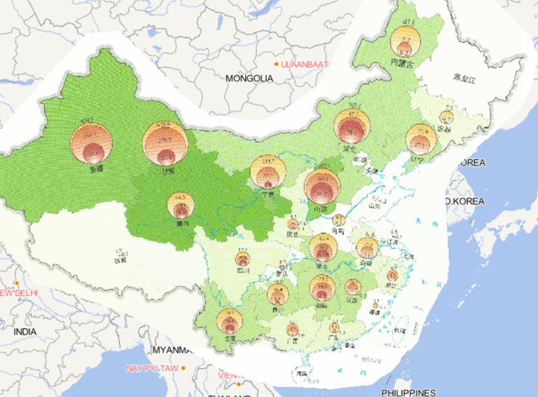 2014年中国低温冷冻和雪灾农作物受灾情况在线地图