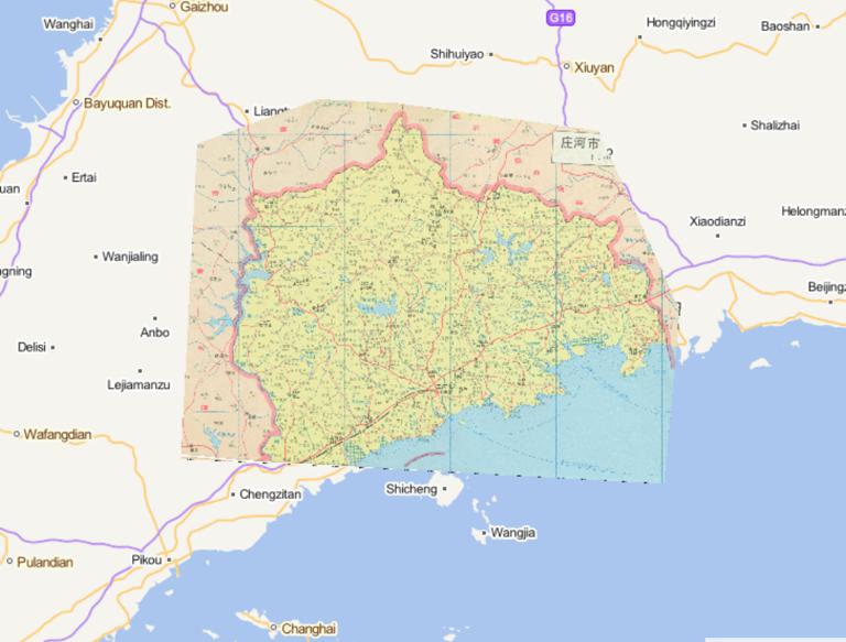 辽宁省大连市庄河市长海县1995年地图