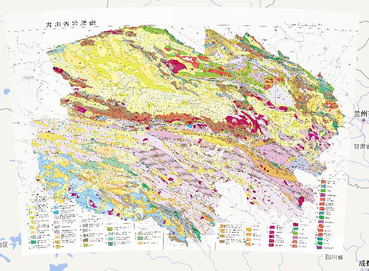 中国青海省地质在线地图