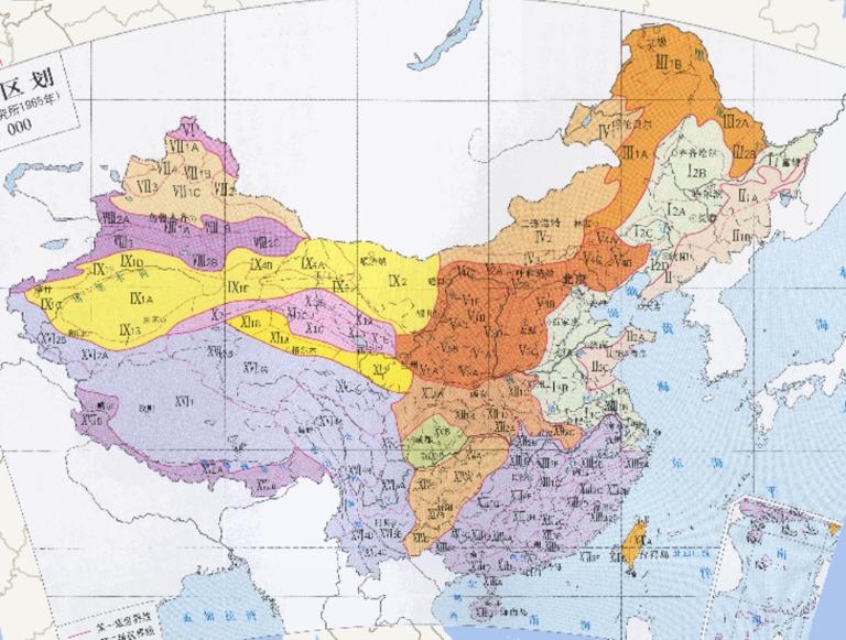 中国地貌区划（1965年）在线地图