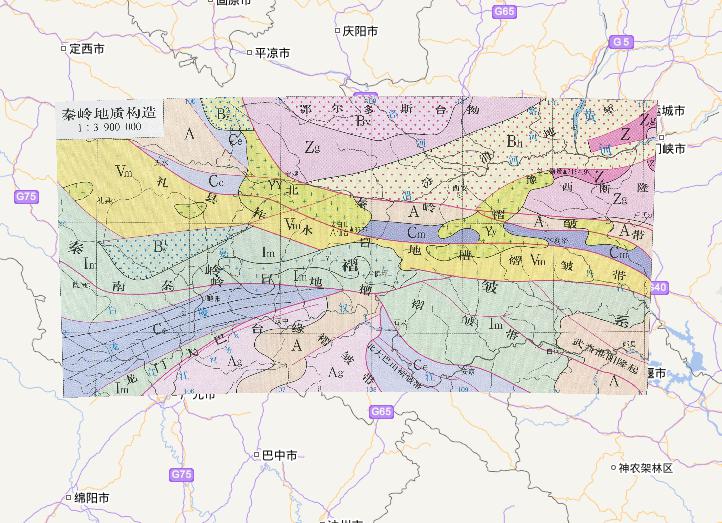 中国秦岭地质构造在线地图