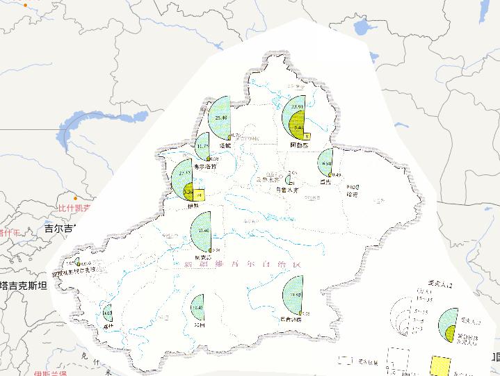 2010年中国新疆北部雪灾受灾人口在线地图