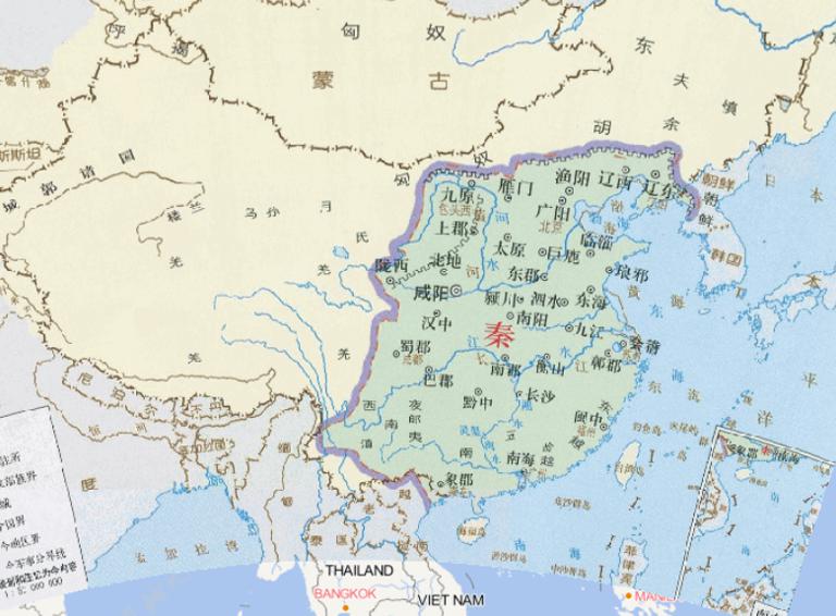 中国秦朝时期在线历史地图