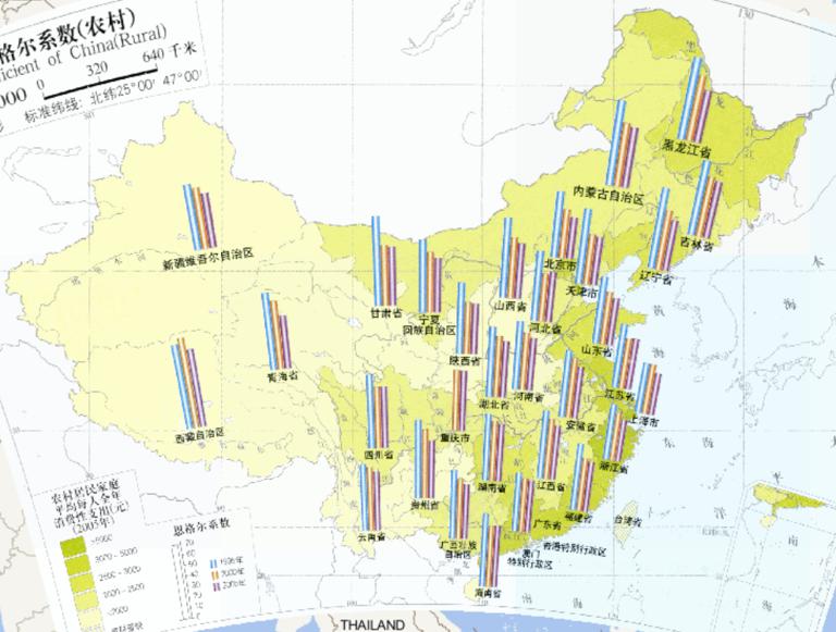 中国恩格尔系数（农村）在线地图