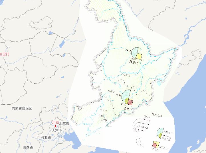 2010年7月14日-22日中国东北洪涝灾害受灾人口在线地图