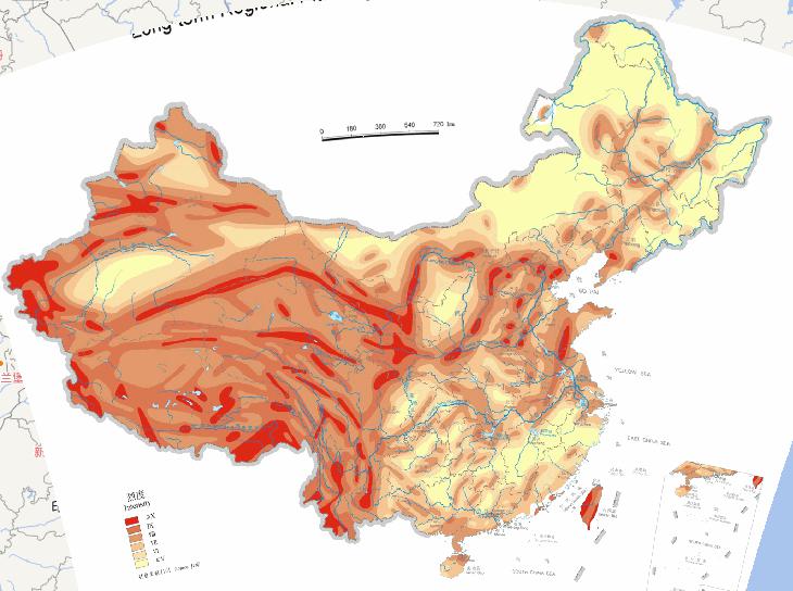 中国长期地震烈度区划