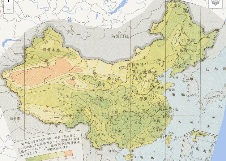 中国农业气象灾害春季少雨频率在线地图