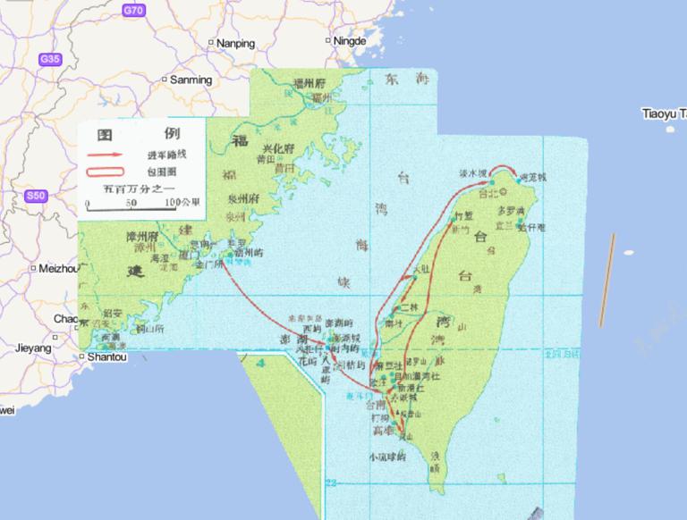 中国1661-1662年郑成功收复台湾的在线历史地图