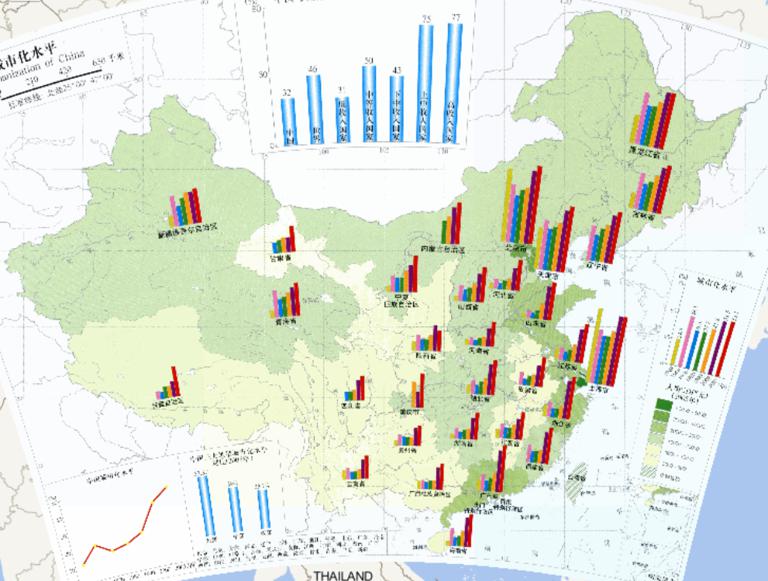 中国城市化水平在线地图