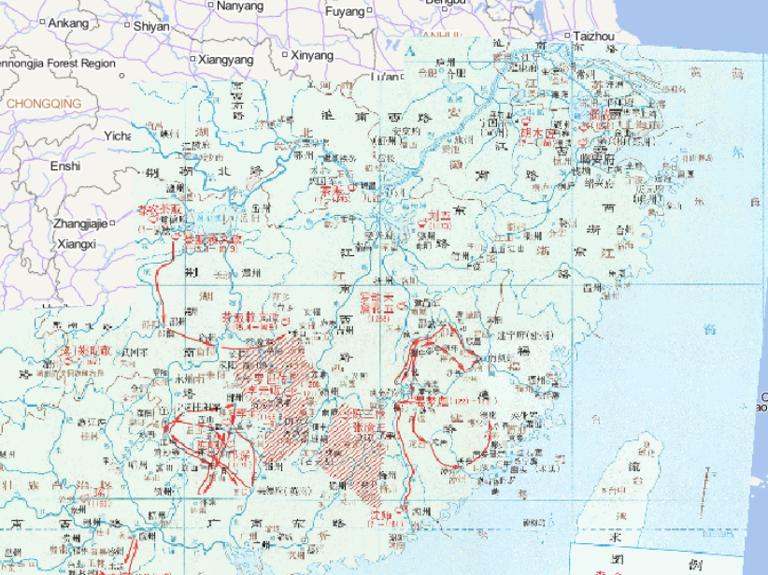 中国1165-1268年南宋后期人民起义的在线历史地图
