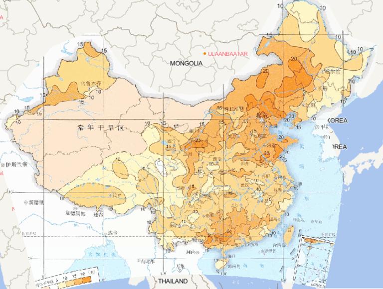1981-2010年中国平均秋季干旱日数在线地图