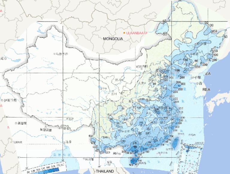 1961-2015年中国台风最大日降水量在线地图