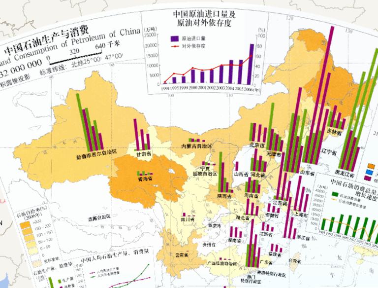 中国石油生产与消费在线地图
