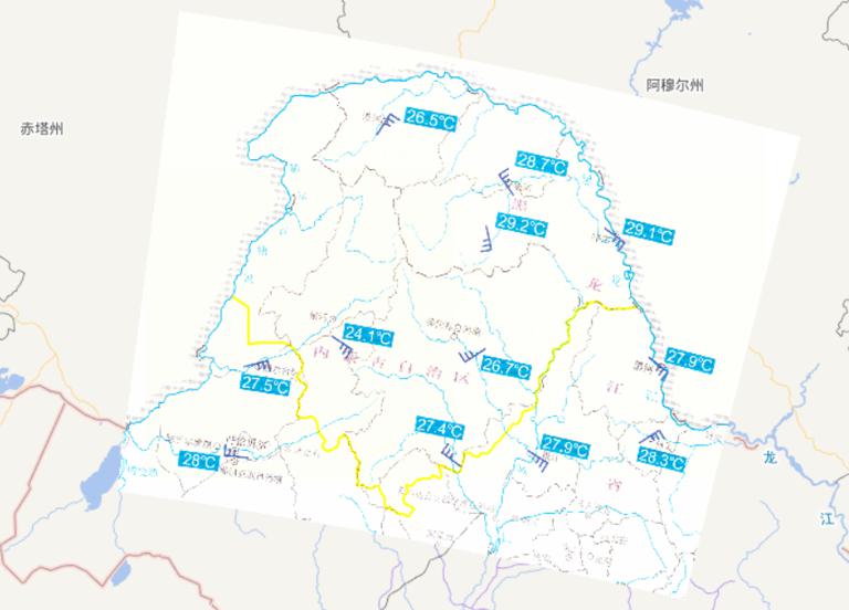 2010年6月29日中国大兴安岭森林火灾气象条件在线地图