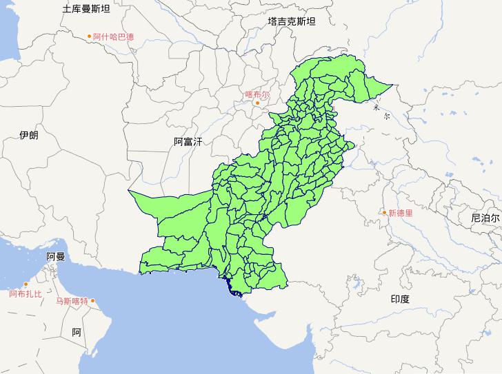 巴基斯坦3级行政界限