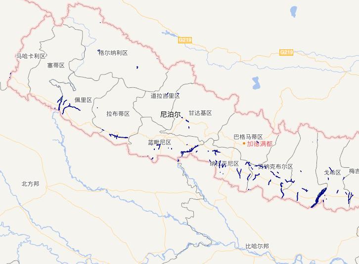 尼泊尔水域面积