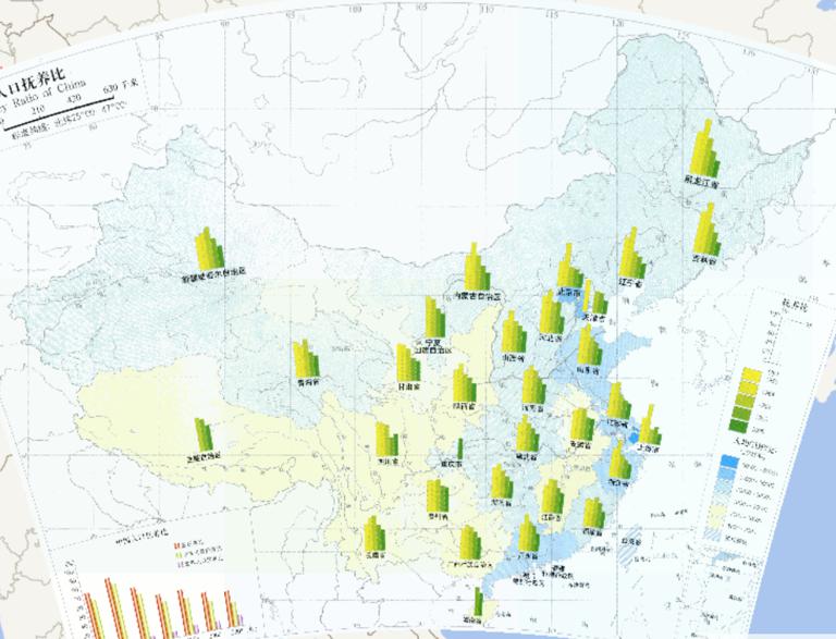 中国人口抚养比在线地图