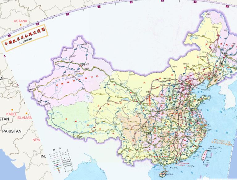 中国政区及公路交通在线地图