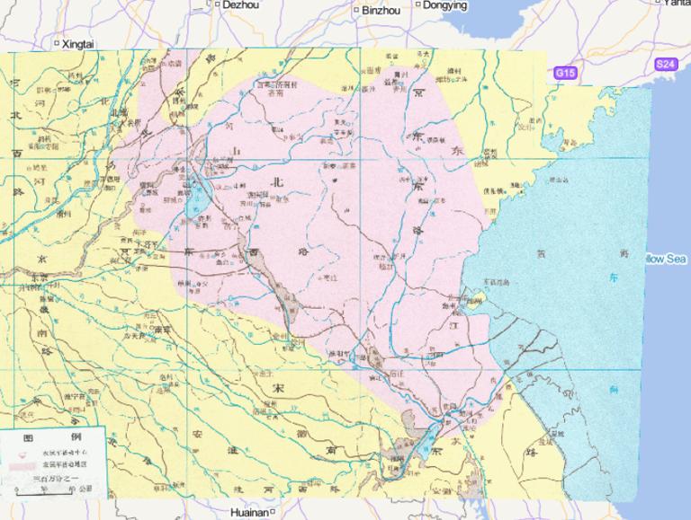 中国北宋时期宋江起义（1119-1121年）的在线历史地图