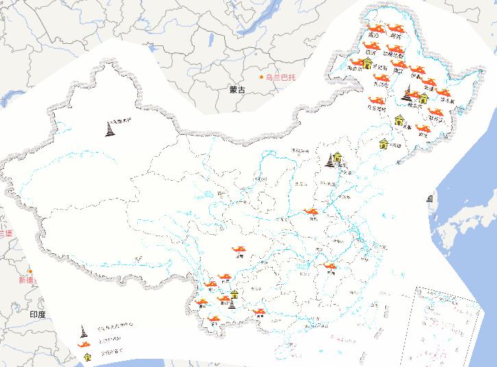 2010年中国森林防火检测体系在线地图