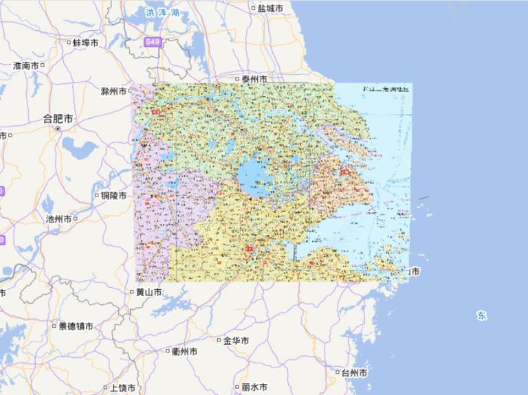 中国长江三角洲地区在线地图