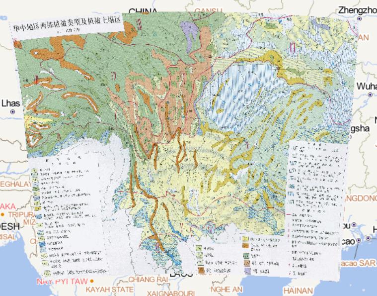 中国华中地区西部植被类型及植被土壤区在线地图