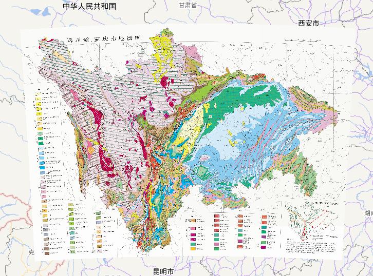 中国四川省、重庆市地质在线地图