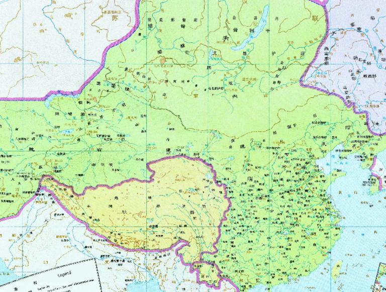 中国唐朝时期669年历史地图