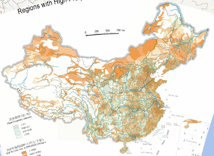 中国高频度水灾区历史地图（1736年至1911年）