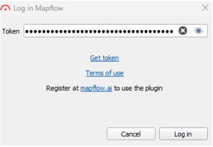 图 7:Mapflow 登录 (QGIS)