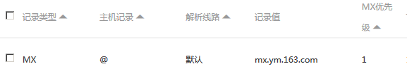 163免费企业邮箱域名的配置