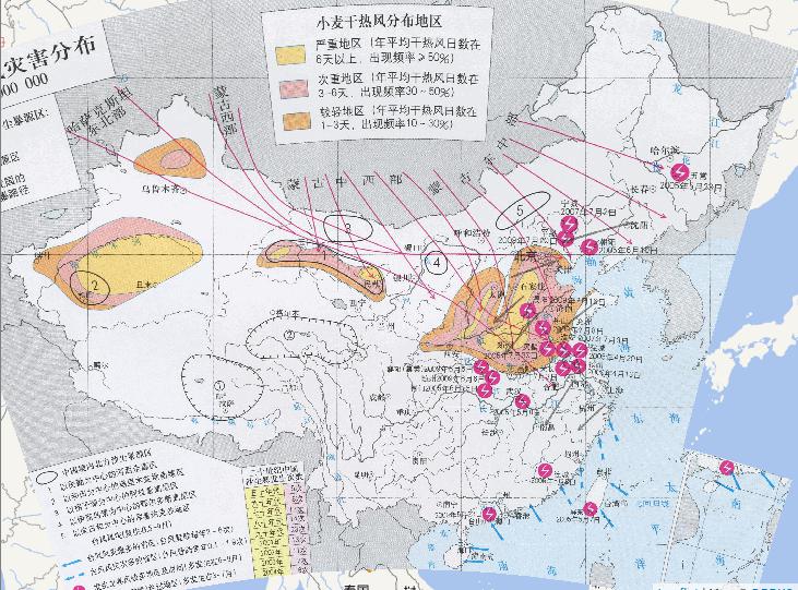 中国的大风灾害分布在线地图