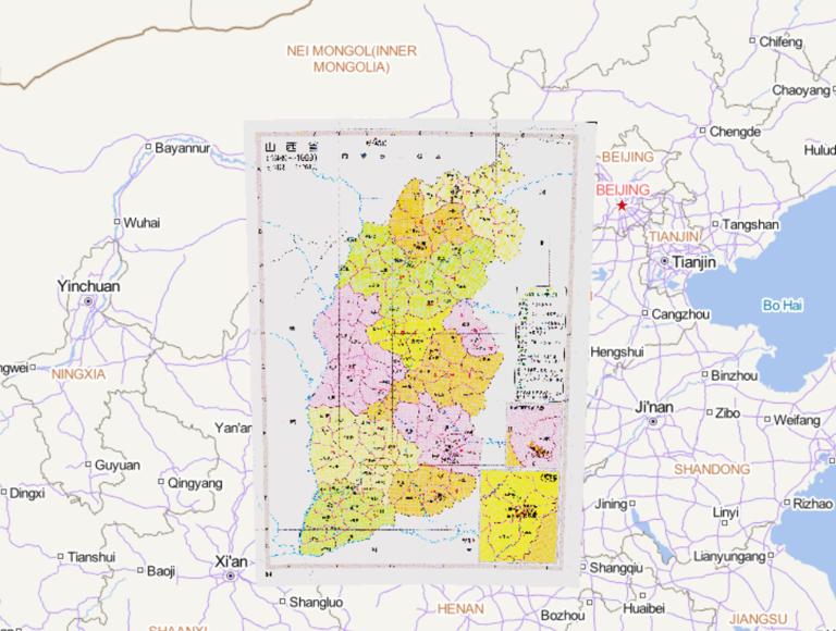 中国山西省行政区划（1989~1999年）在线历史地图