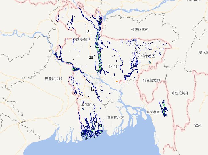 孟加拉人民共和国水域面积
