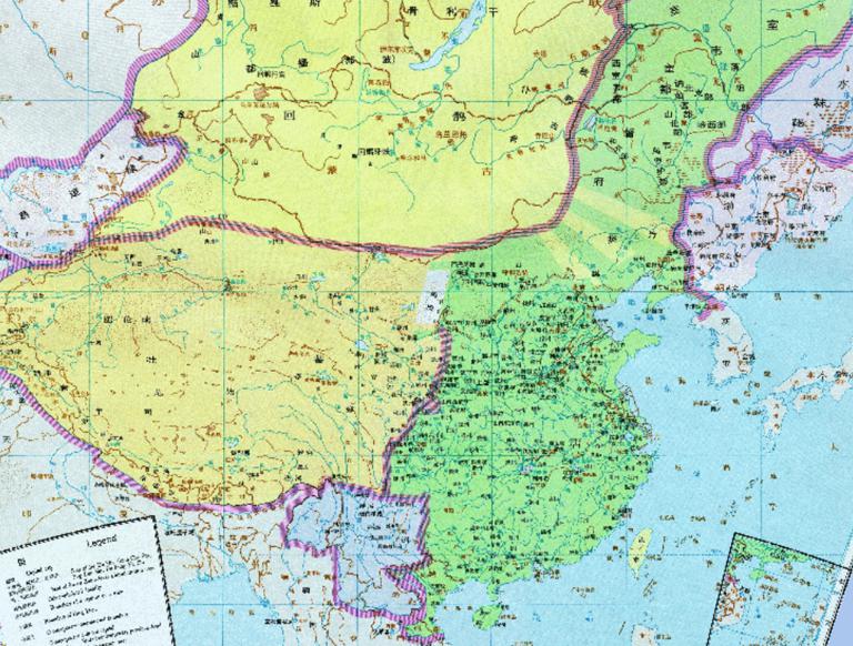 中国唐朝时期820年历史地图