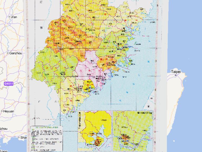 中国福建省行政区划（1994~1999年）在线历史地图
