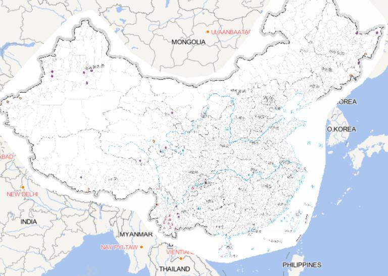 2014年中国12月灾害分布在线地图