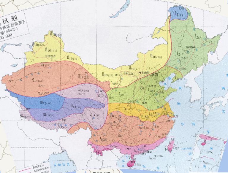 中国自然区划（1984年）在线地图