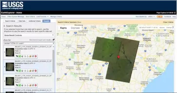 USGS EarthExplorer:免费使用的卫星图像