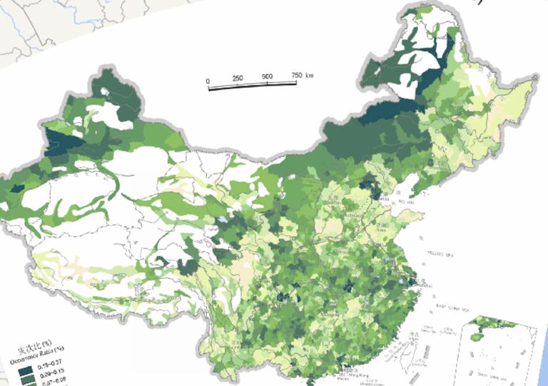 中国自然灾害成灾灾次比在线专题地图（1978至2000年）