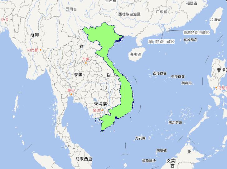 越南0级行政界限