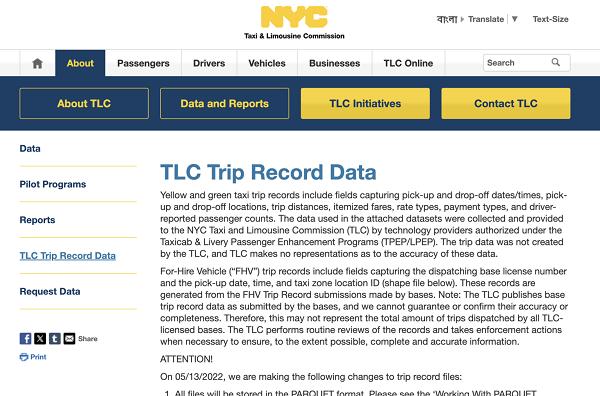 Taxi Zones from TLC Trip Record Data