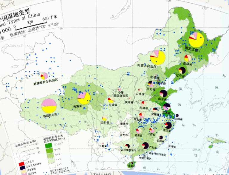 中国湿地类型（1:3200万）在线地图