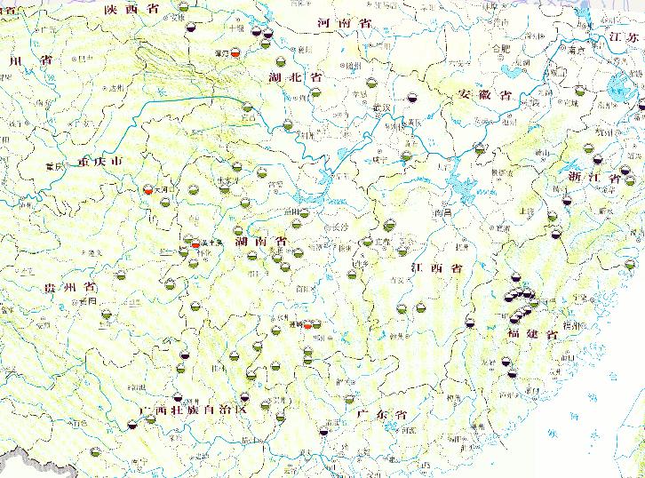 2010年6月6日-10日中国南方洪涝灾害水库水情形势在线地图