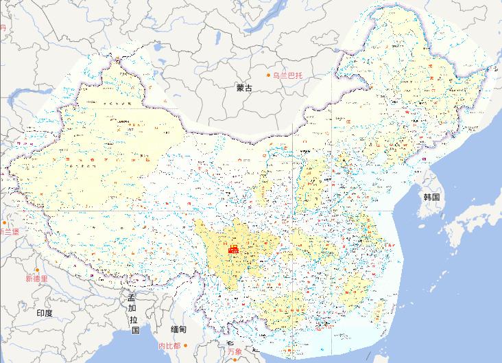 中国汶川地震位置在线地图