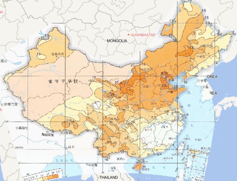 1981-2010年中国平均春季干旱日数在线地图