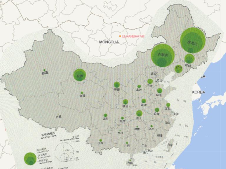2016年中国干旱灾害分省农作物受灾情况在线地图