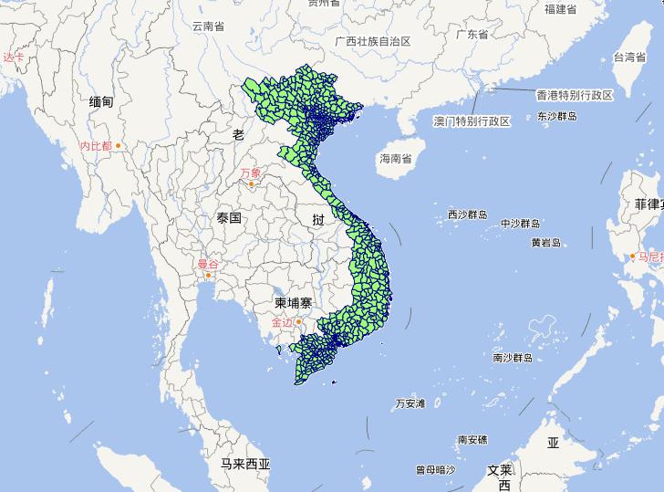 越南3级行政界限