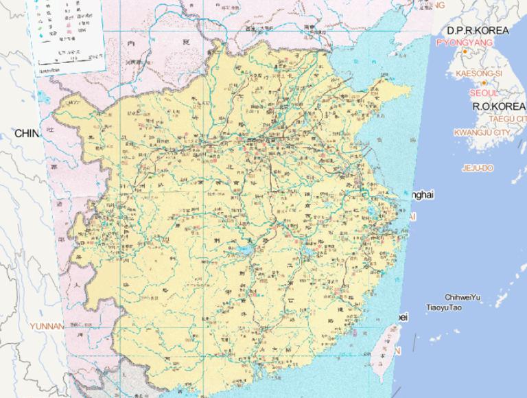中国北宋时期手工业和商业城市分布及交通的在线地图